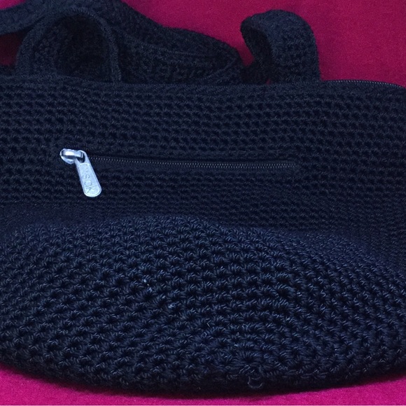 Black SAK Handbag w/ Handcrafted Geishas Hand-stitched Appliqué - Picture 3 of 10